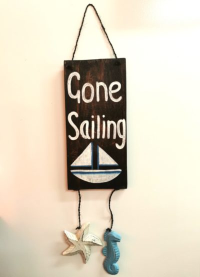 Gone Sailing sign